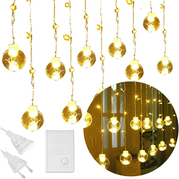 Ziemassvētku LED lampiņu aizkars Springos CL4045